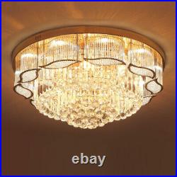 Modern Crystal LED Ceiling Light Chandelier Lamp Flush Mount Lighting Fixture