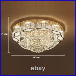 Modern Crystal LED Ceiling Light Chandelier Lamp Flush Mount Lighting Fixture