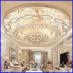 Modern Crystal LED Ceiling Light Chandelier Lamp Flush Mount Lighting Fixture