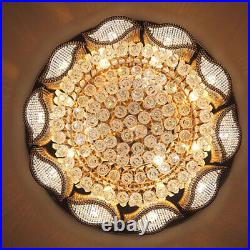 Modern Crystal LED Ceiling Light Chandelier Lamp Flush Mount Lighting Fixture