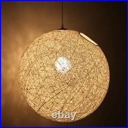 Modern Hemp Round Ball Lamp Random Art Ceiling Light Chandelier Lighting Fixture