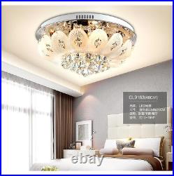 Modern K9 LED Crystal Chandelier remote control Pendant Ceiling Light lamp new