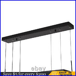 Modern LED Chandelier Light Rectangular Pendant Ceiling Light Lamp With Remote