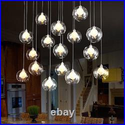 Modern LED Glass ball Ceiling Light Living Room Bedroom Restaurant Pendant Lamp