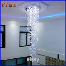Modern Luxury LED Crystal Dubble Spiral Pendant Lamp Dining room Ceiling Light