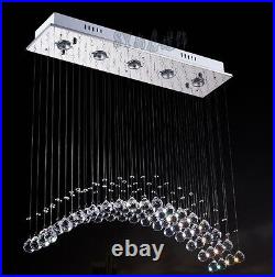 Modern Rainbow Crystal Ceiling Light Pendant Lamp Rain drop Chandelier Lighting