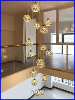 Modern Staircase Pendant Lamp Living Room Ceiling Light Revolving Chandelier