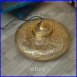 Moroccan Brass Ceiling Lamp, Simple Moroccan Pendant Chandelier Handmade Light