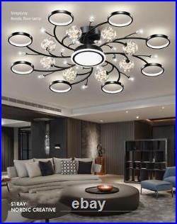 New Living Room Modern Chandelier Light Luxury Starry LED Bedroom Ceiling Lamp