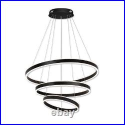 Rings LED Pendant Lamp Acrylic Ceiling Light Chandelier Living Dining Room Loft