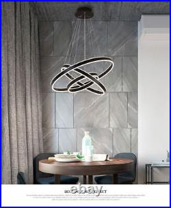 Rings LED Pendant Lamp Acrylic Ceiling Light Chandelier Living Dining Room Loft