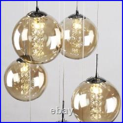 Stair Chandelier Lighting Glass Pendant Light Bar Lamp Home Modern Ceiling Light