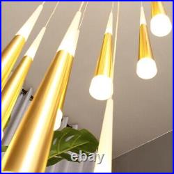 Stair Pendant Light Bar LED Chandelier Lighting Hotel Lamp Gold Ceiling Lights