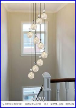 Stairwell Chandelier Living Room Ceiling Light Villa Home Crystal Pendant Lamp