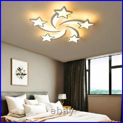 Stepless Dimming Ceiling Light Fixture LED Bedroom Pendant Lamp Chandelier Star