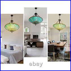 Tiffany Stained Glass Ceiling Light Living Room Pendant Lamp Height Adjustable