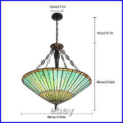 Tiffany Stained Glass Ceiling Light Living Room Pendant Lamp Height Adjustable