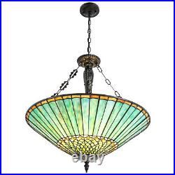 Tiffany Stained Glass Ceiling Light Living Room Pendant Lamp Height Adjustable