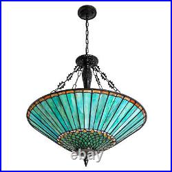 Tiffany Stained Glass Ceiling Light Living Room Pendant Lamp Height Adjustable