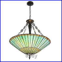 Tiffany Stained Glass Ceiling Light Living Room Pendant Lamp Height Adjustable