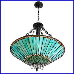 Tiffany Stained Glass Ceiling Light Living Room Pendant Lamp Height Adjustable