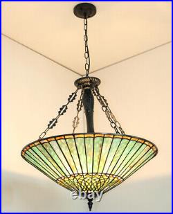 Tiffany Stained Glass Ceiling Light Living Room Pendant Lamp Height Adjustable