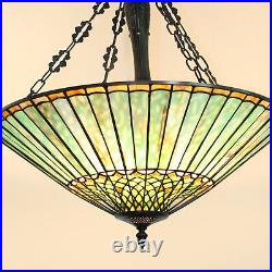 Tiffany Stained Glass Ceiling Light Living Room Pendant Lamp Height Adjustable