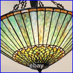 Tiffany Stained Glass Ceiling Light Living Room Pendant Lamp Height Adjustable