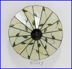 Tiffany Style Semi Flush Mount Ceiling Light Stained Glass Lamp Fixture 3-Light