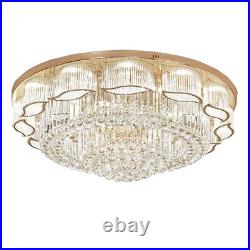 US Modern Crystal LED Ceiling Light Chandelier Flush Mount Lamp Lighting Fixture