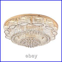 US Modern Crystal LED Ceiling Light Chandelier Flush Mount Lamp Lighting Fixture