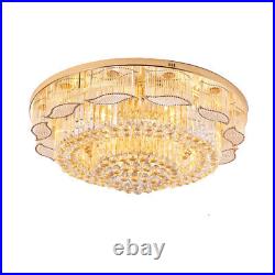 US Modern Crystal LED Ceiling Light Chandelier Flush Mount Lamp Lighting Fixture