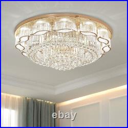 US Modern Crystal LED Ceiling Light Chandelier Flush Mount Lamp Lighting Fixture