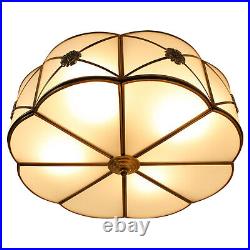 Vintage Ceiling Light Chandelier Stained Glass Lamp Flush Mount Fixture 110-220V