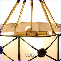 Vintage Ceiling Light Chandelier Stained Glass Lamp Flush Mount Fixture 110-220V