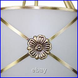 Vintage Ceiling Light Chandelier Stained Glass Lamp Flush Mount Fixture 110-220V