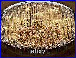 Yc. 100cm LED Modern LUXURY Crystal Ceiling Light Living Room Hotel Pendant Lamp